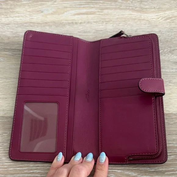 Coach Women's Rich Burgundy Wallet - Picture 3 of 3